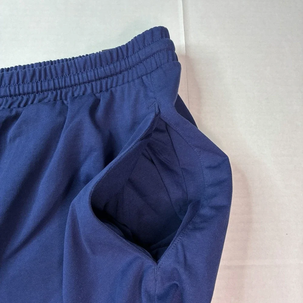 Adidas Men's Train Essentials Pique 3 Stripes Pocket Shorts Blue Size 4XLT